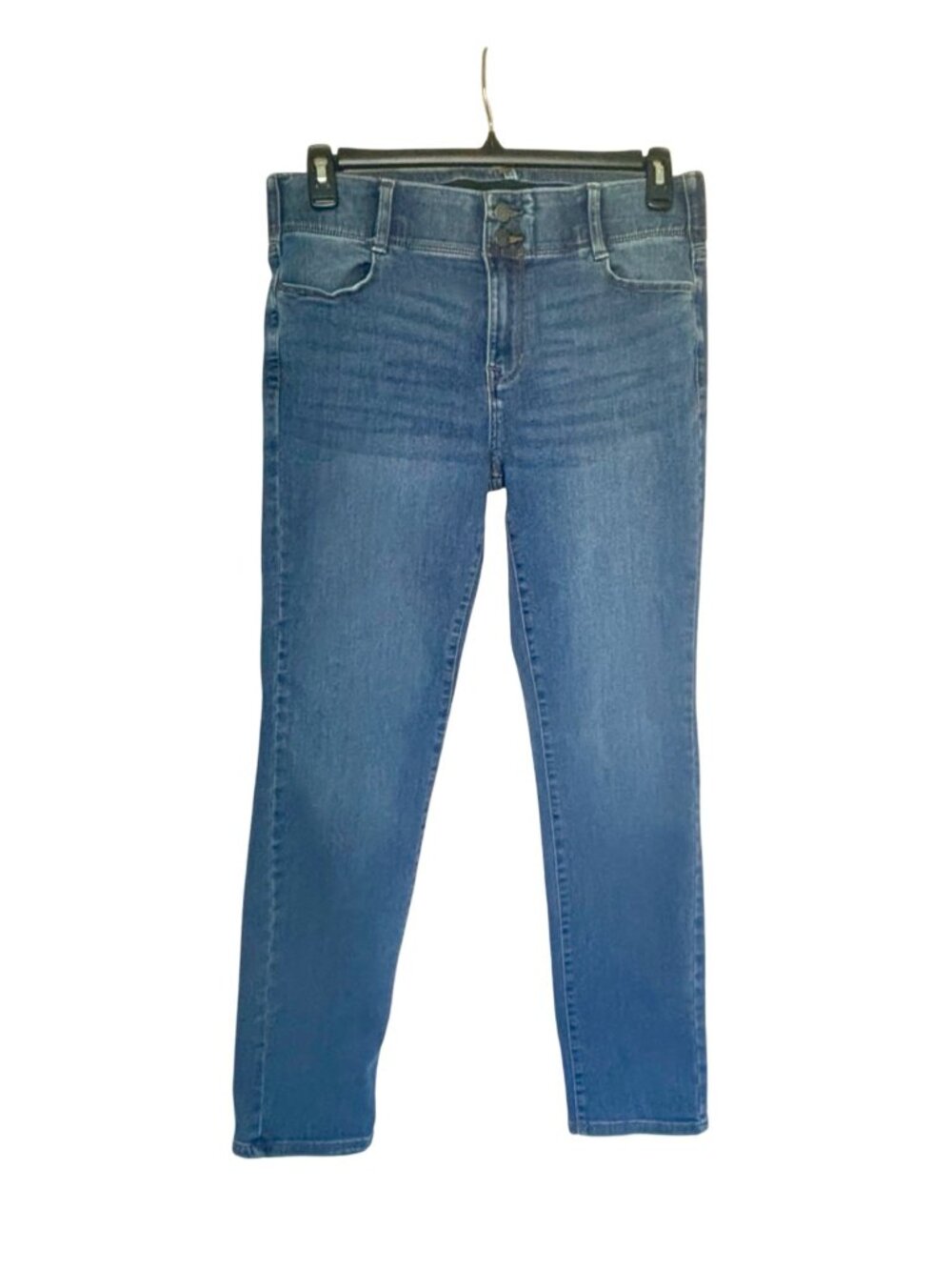 H10 Nine West Mid Rise Straight Leg Denim Jeans Sz 12